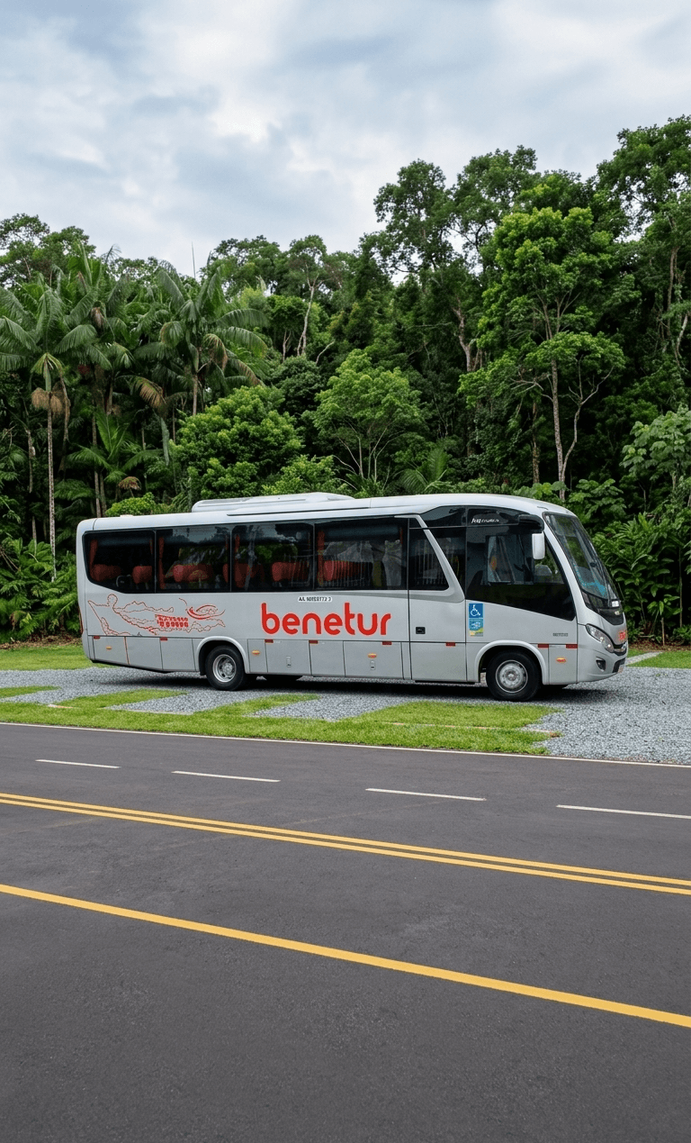 Atendimento e frota da Benetur Transportes